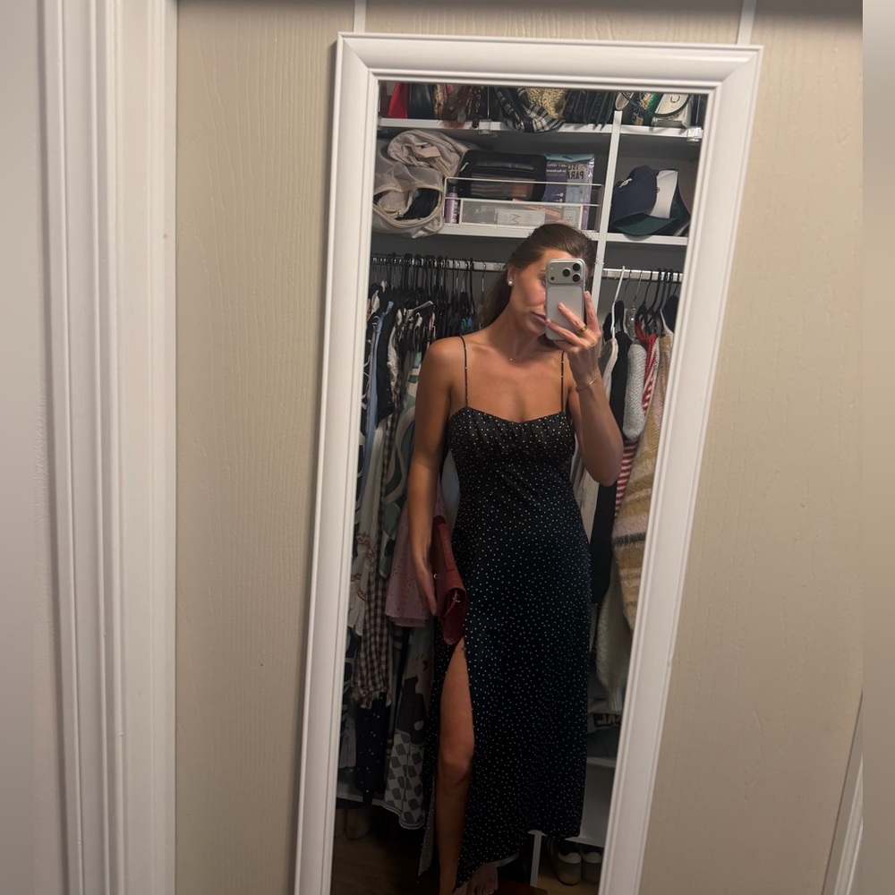 ZARA black polka dot dress